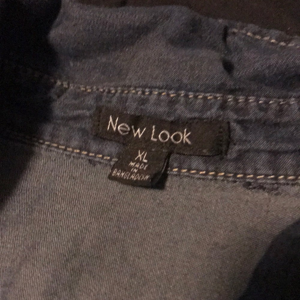 Button up fitted denim tee - Picture 2 of 3